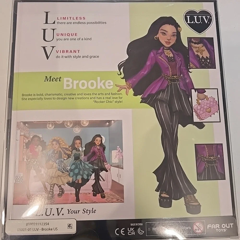LUV‎ Premium Fashion Doll - Brooke,  Edgy Ensemble, Limitless Unique Vibrant 🆕